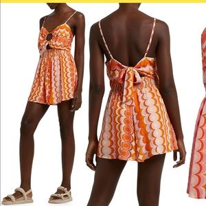 river island geo print cutout romper